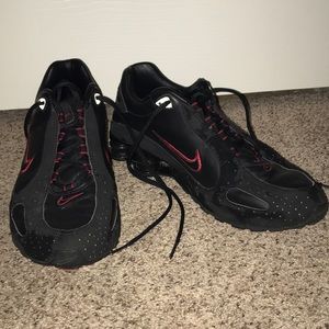 Men’s Nike Shox Black with Red stitching, size 10